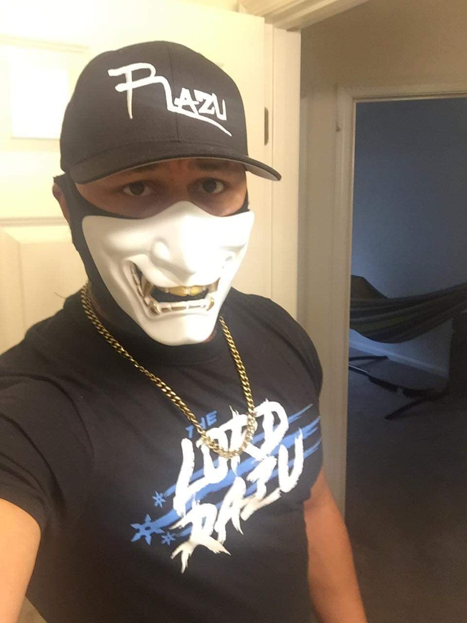 The Lord Razu community wearing archive merch